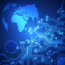 全球商業網絡科技感背景